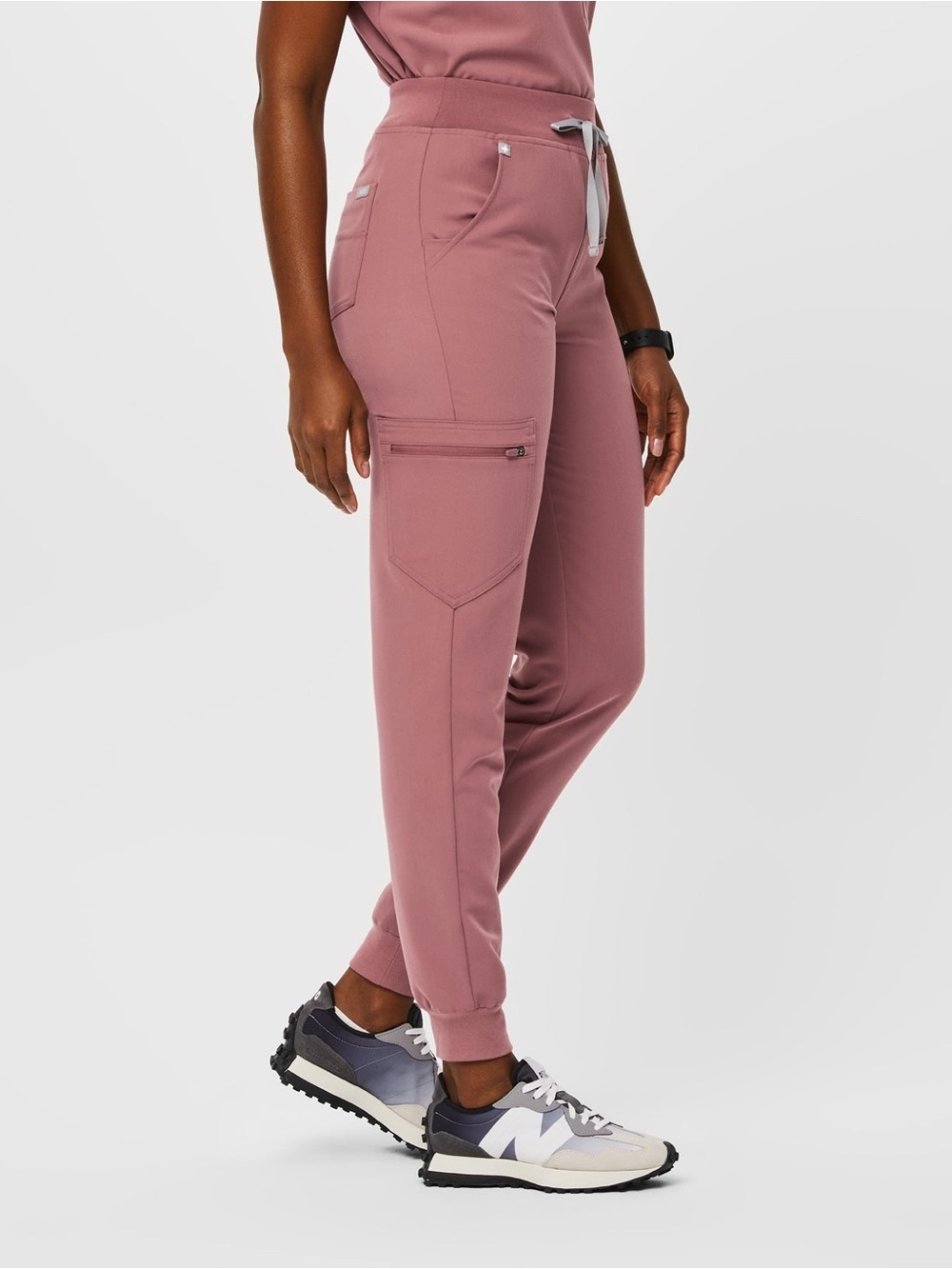 Figs High Waisted Zamora Jogger Scrub Pants Mauve